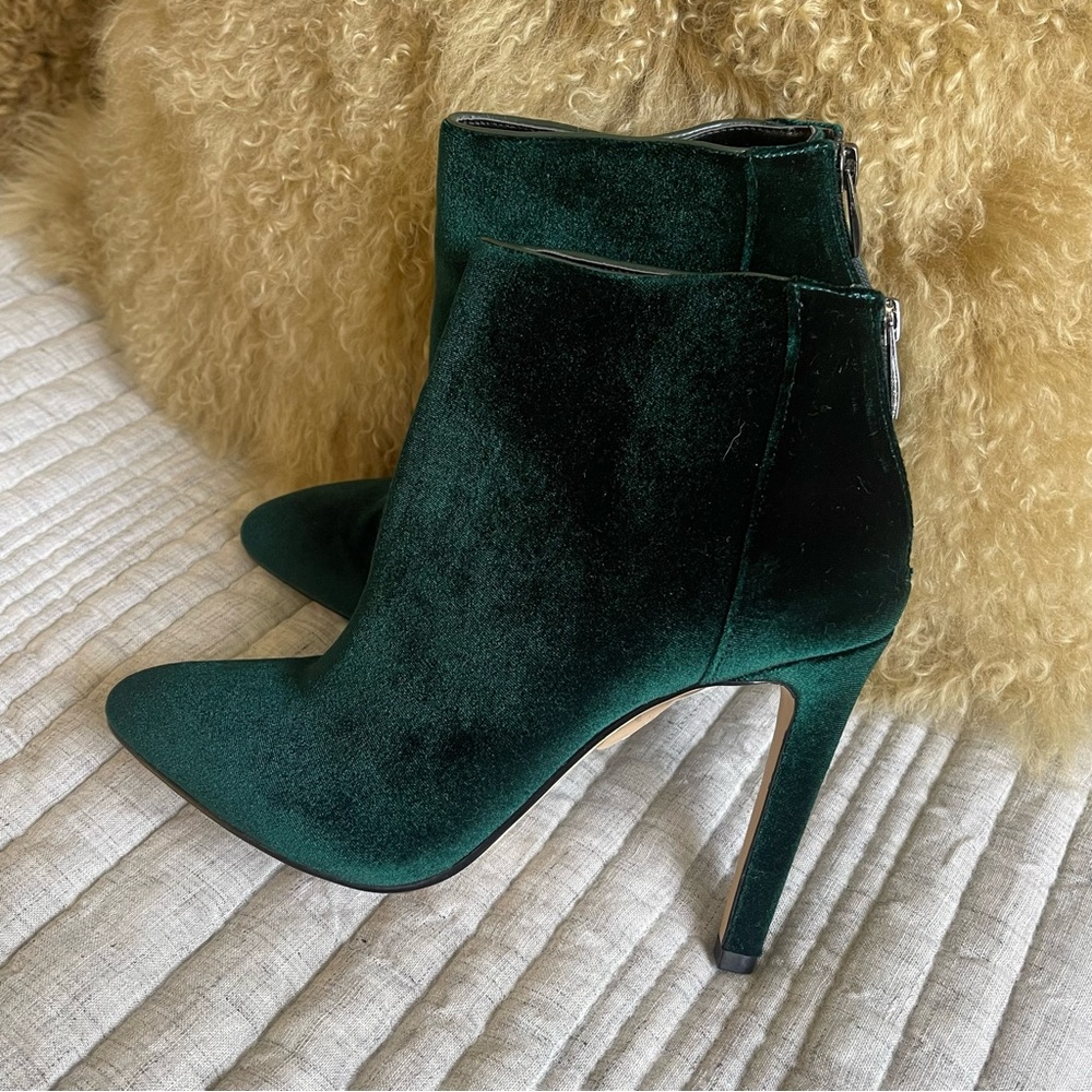 Emerald Green Stiletto Ankle Booties